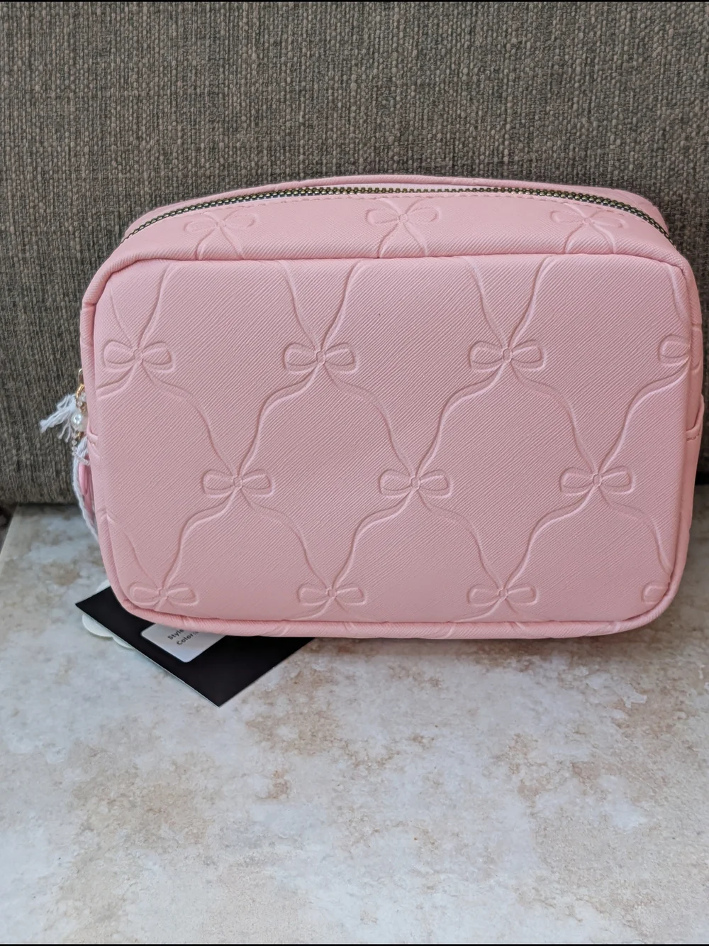 YVO Beauty Elegant Pink Bow Makeup Pouch